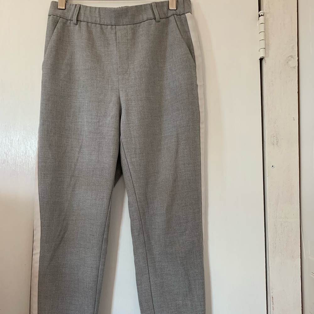 Zara joggers grey, white stripes size XS